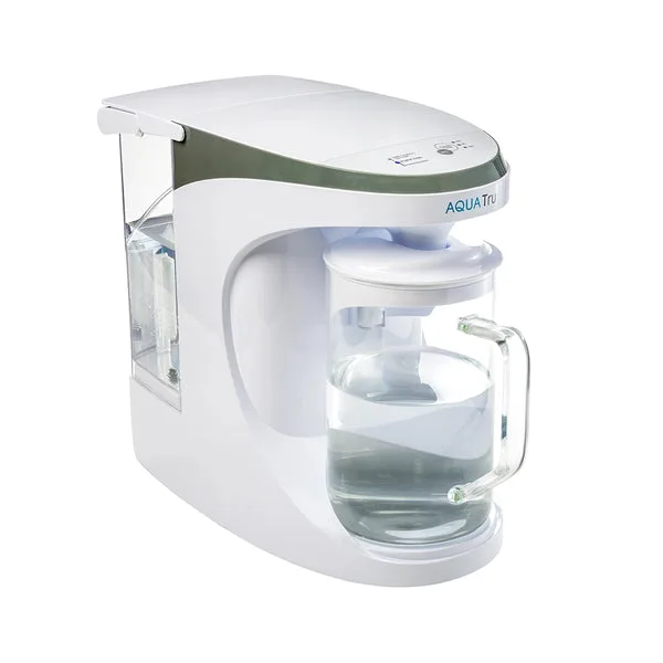 AquaTru Carafe countertop reverse osmosis purifier with glass carafe